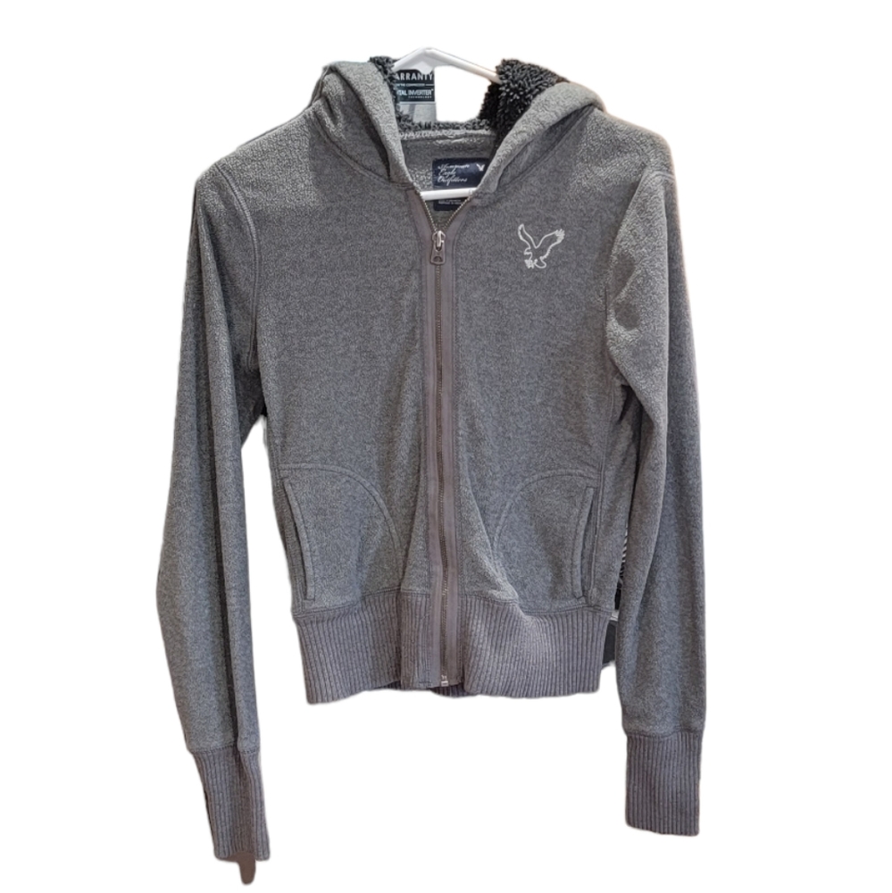 AMERICAN EAGLE Soft and Cozy Grey Hoodie